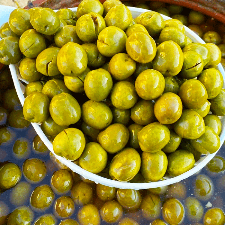 Olive verdi schiacciate condite - Dolce Vita Shop - Terramia - Olive