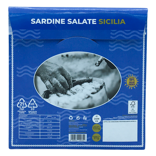 Sardine salate di Sicilia - Dolce Vita Shop - Curreri - Pesce