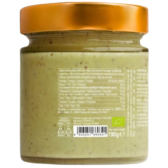 Organic pistachio cream