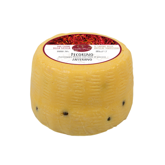 Pecorino-Käse mit Safran und schwarzem Pfeffer