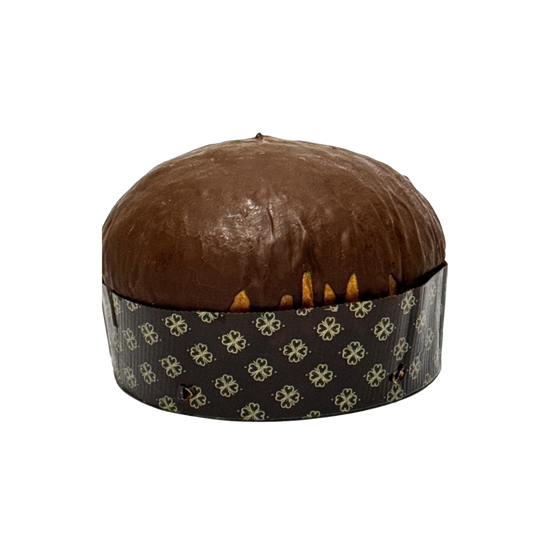 Panettone con glassa alla Carrubba siciliana e Gocce di Cioccolato Vegano | VegSicilia