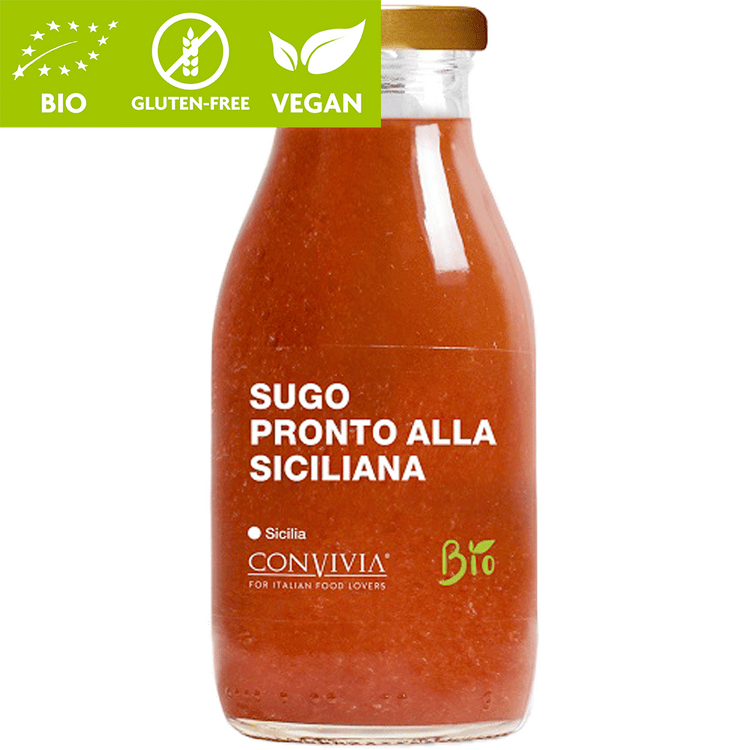 Sugo pronto di pomodoro ciliegino alla siciliana Biologico – Dolce Vita Shop