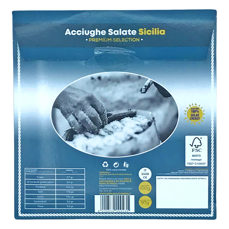 Acciughe salate di Sicilia - Dolce Vita Shop - Curreri - Pesce