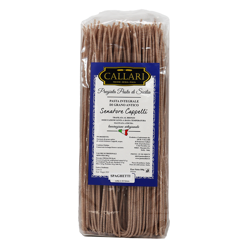 Spaghetti Integrali Senatore Cappelli - Dolce Vita Shop - Callari - Pasta di grano antico