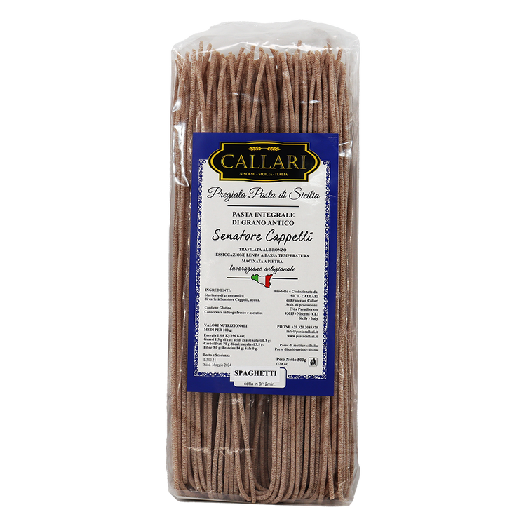 Spaghetti Integrali Senatore Cappelli - Dolce Vita Shop - Callari - Pasta di grano antico